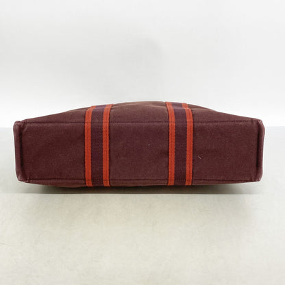Hermes Tote Fourre Tout MM Canvas Brown Silver — view 3