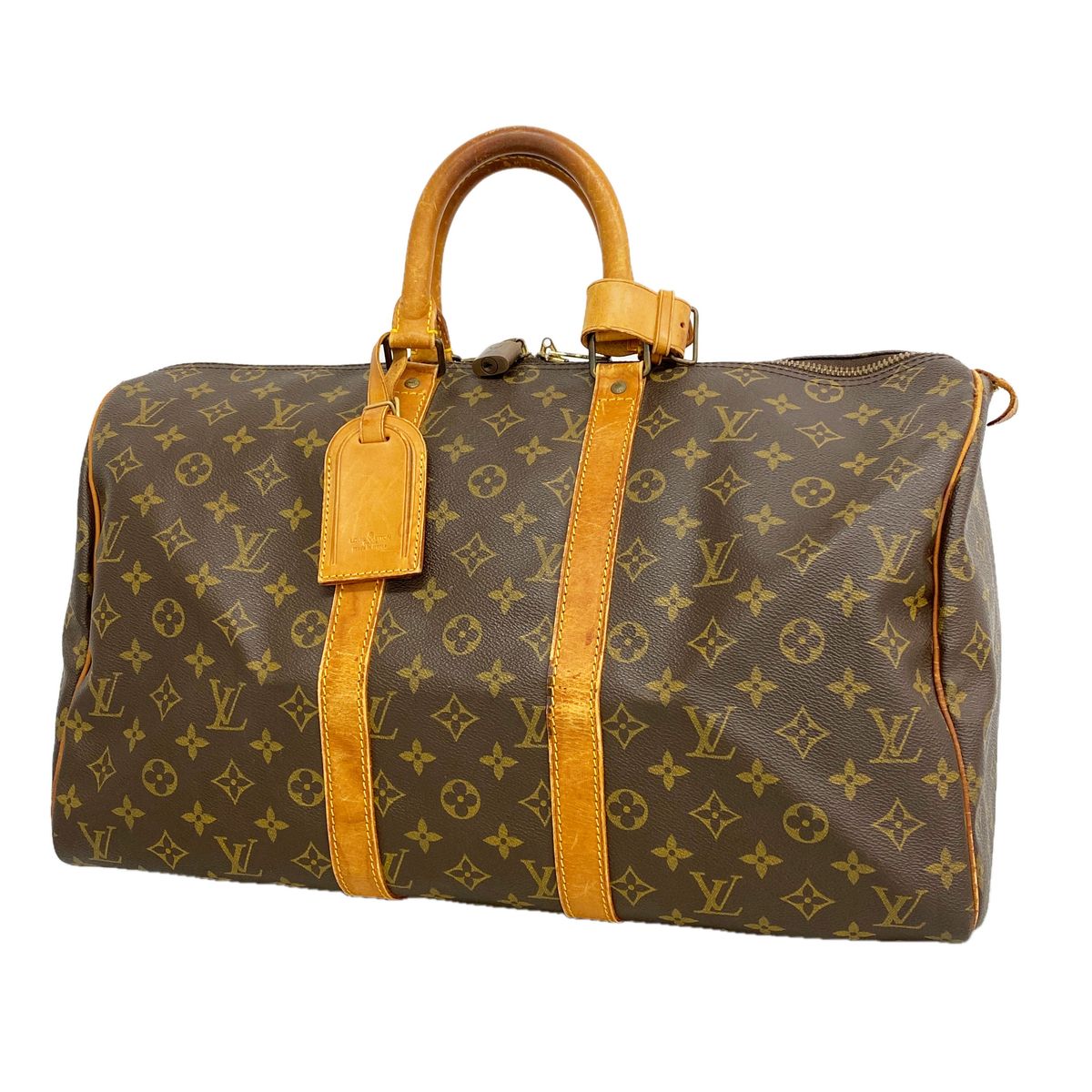 Louis Vuitton Boston Bag Monogram Keepall 45 Brown