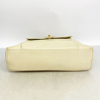 Chanel Chain Tote Caviar Leather Ivory Gold — view 3