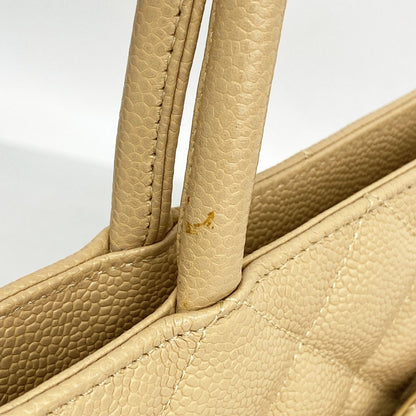 Chanel Tote Reissue Caviar Leather Beige Gold — view 8
