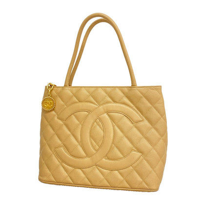 Chanel Tote Reissue Caviar Leather Beige Gold