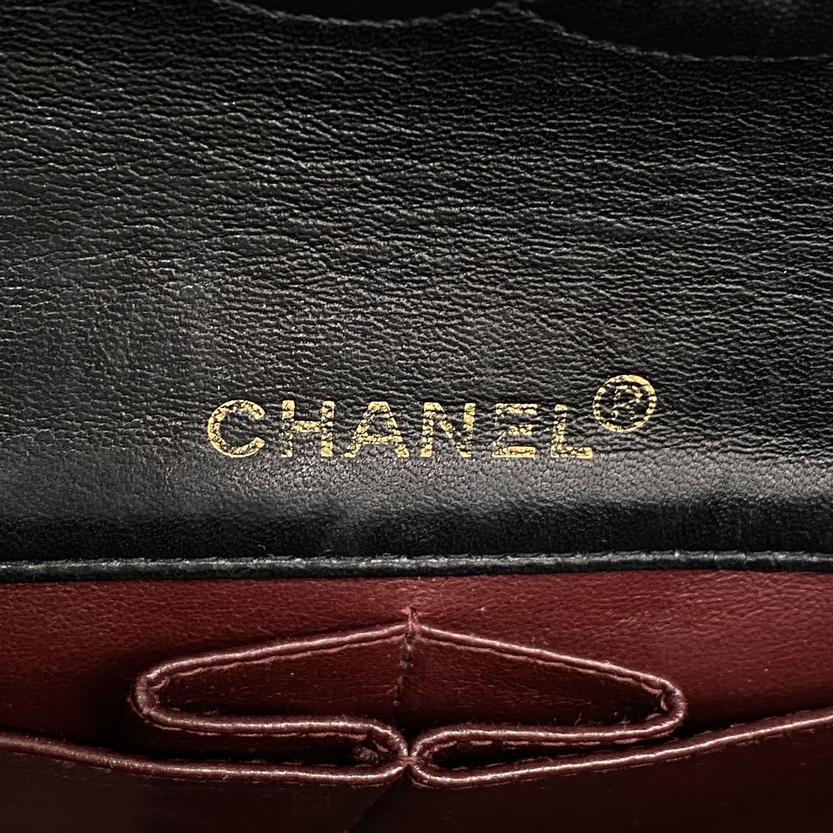 Chanel Shoulder Bag Quilted Lambskin Black Gold — view 5