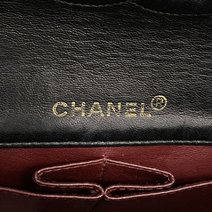 Chanel Shoulder Bag Quilted Lambskin Black Gold — view 5