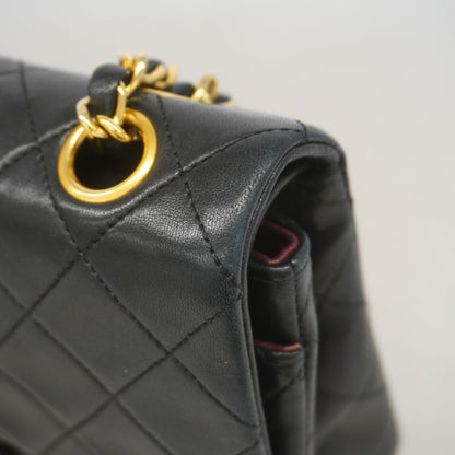 Chanel Shoulder Bag Quilted Lambskin Black Gold — view 7