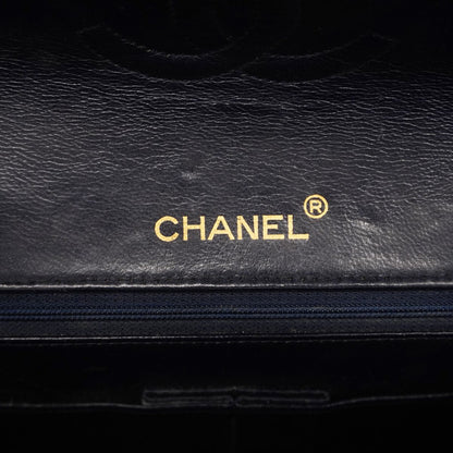 Chanel Shoulder Bag Quilted Lambskin Navy Gold — view 5