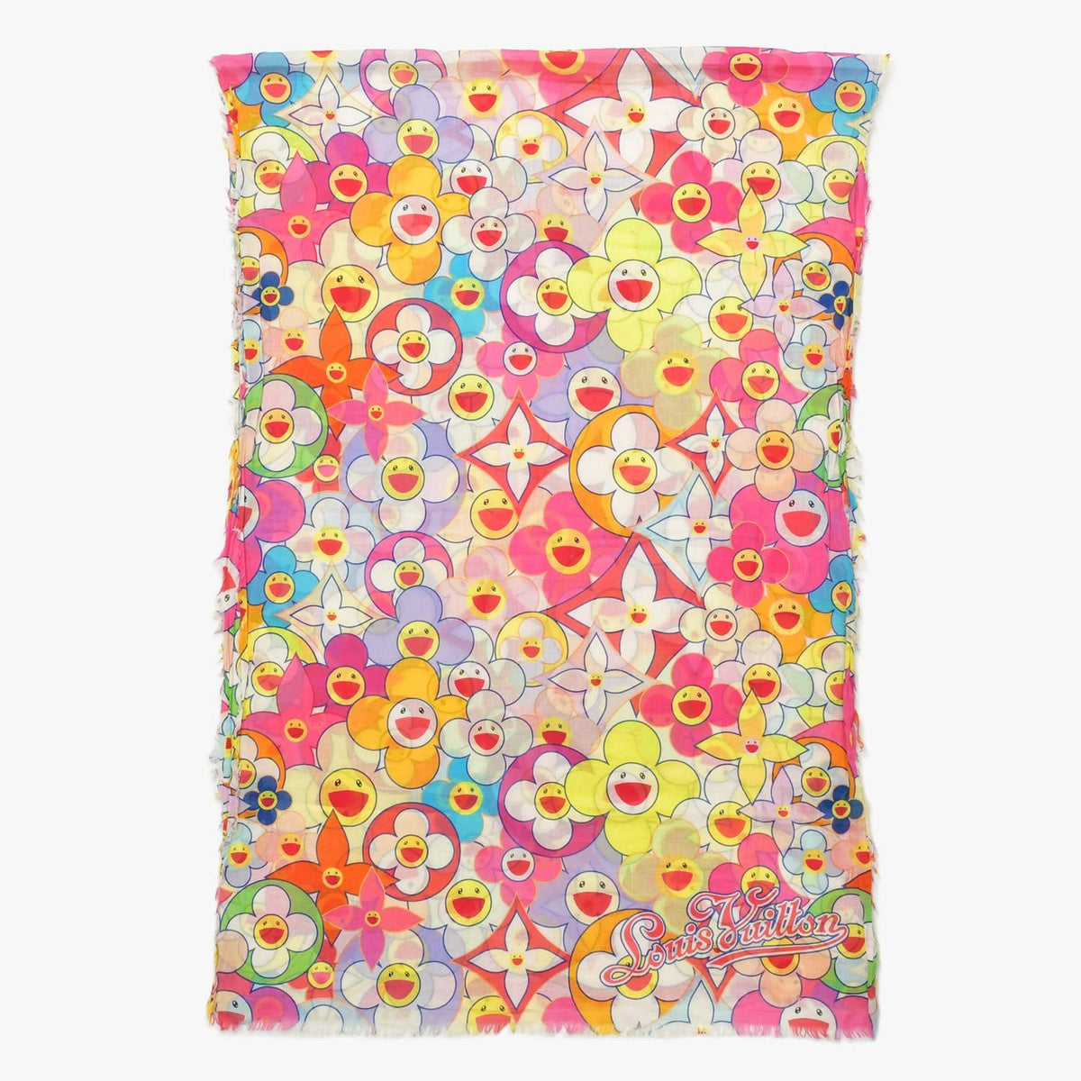 Louis Vuitton Cosmic Blossom Large Shawl Pareo Takashi Murakami Monogram Motif — view 2