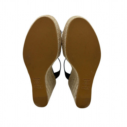 Dior Dway Wedge Sandals Natural Navy — view 8
