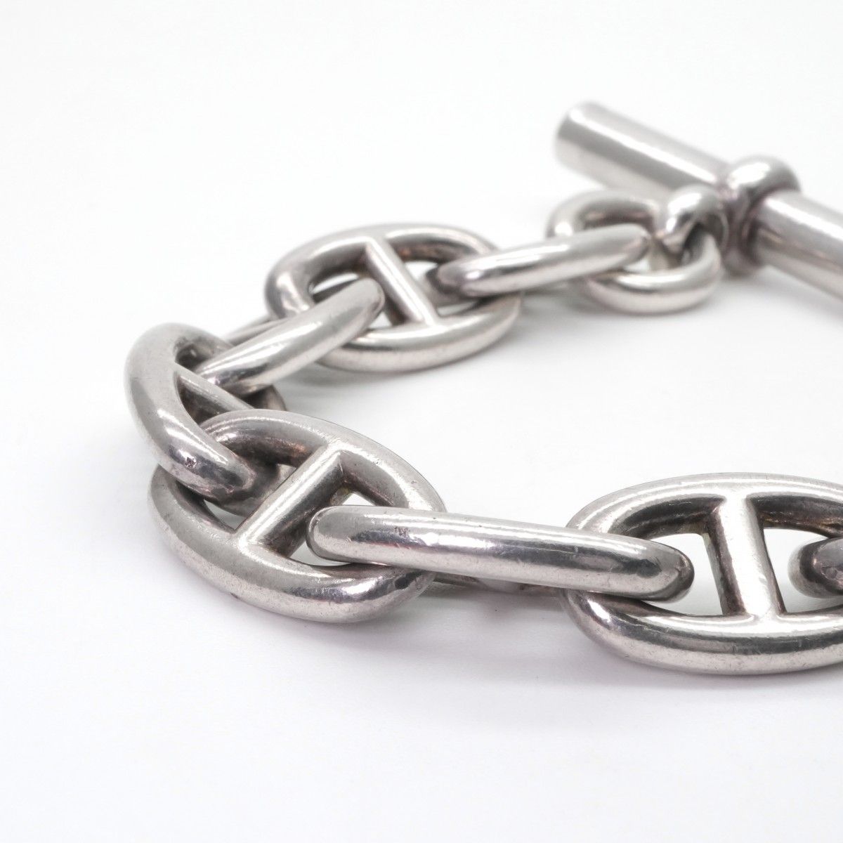 Hermes Chaine D'ancre Bracelet Bangle Cuff 925 Sterling Silver — view 2