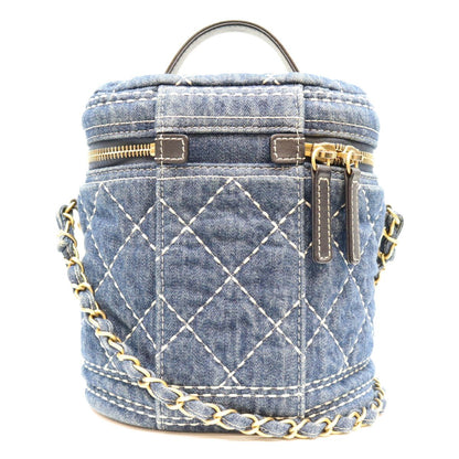 Chanel Blue Denim Wild Stitch Handle Vanity Shoulder Bag — view 3