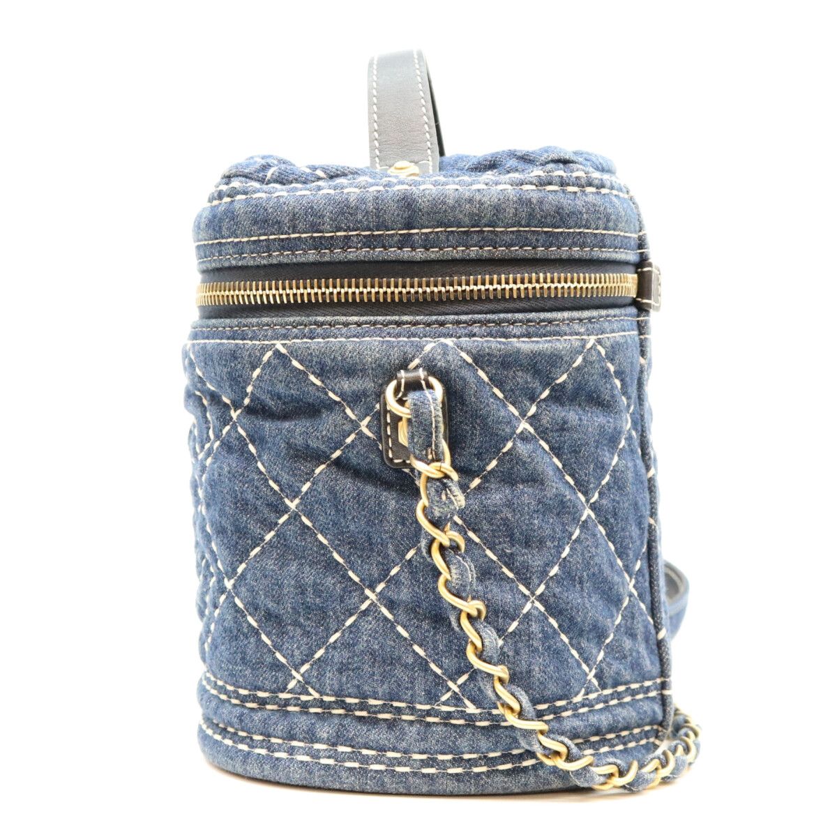 Chanel Blue Denim Wild Stitch Handle Vanity Shoulder Bag — view 2