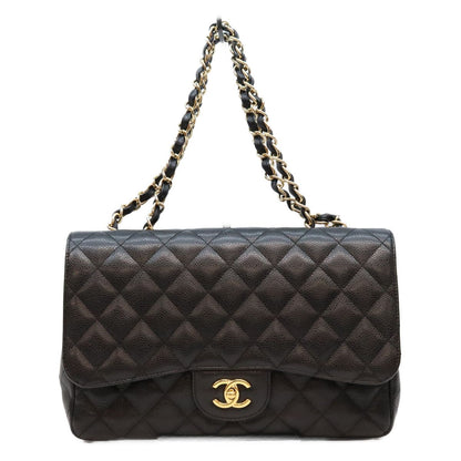 Chanel Black Caviar Single Maxi Quilted 30 Shoulder Bag