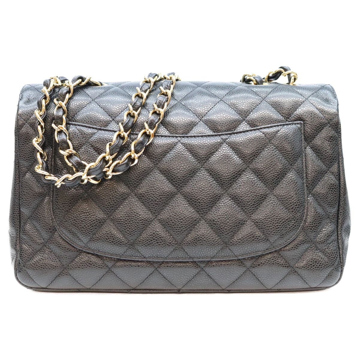 Chanel Black Caviar Single Maxi Quilted 30 Shoulder Bag — view 3