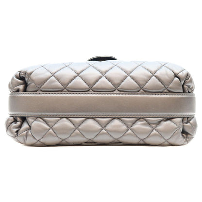 Chanel Black Lambskin Silver Quilted S Flap Shoulder Bag — view 5