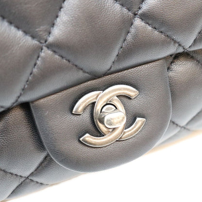 Chanel Black Lambskin Silver Quilted S Flap Shoulder Bag — view 6
