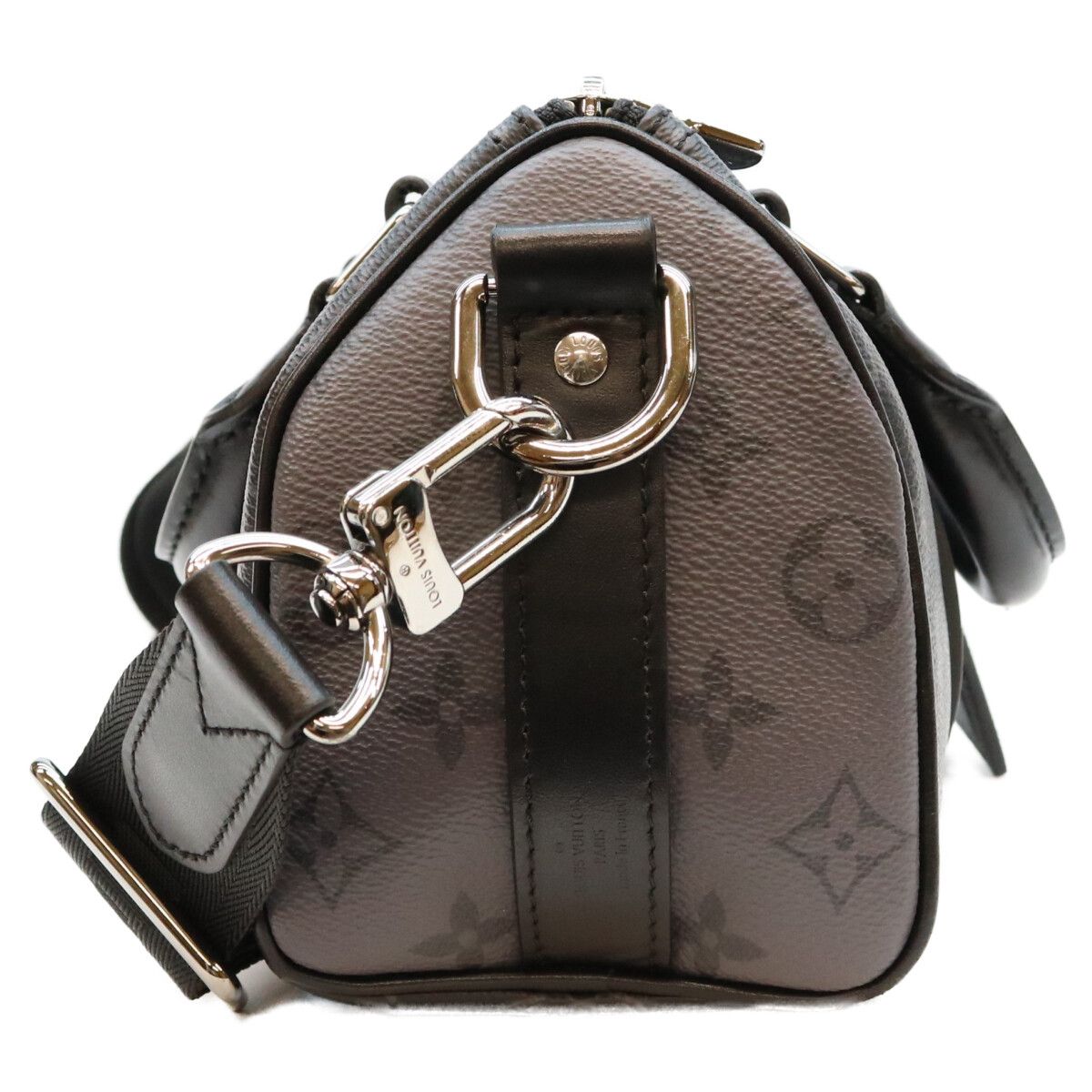 Louis Vuitton Monogram Eclipse Keepall Bandouliere 25 Boston Bag — view 4