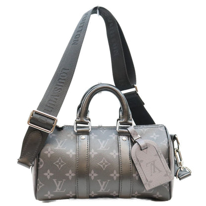 Louis Vuitton Monogram Eclipse Keepall Bandouliere 25 Boston Bag