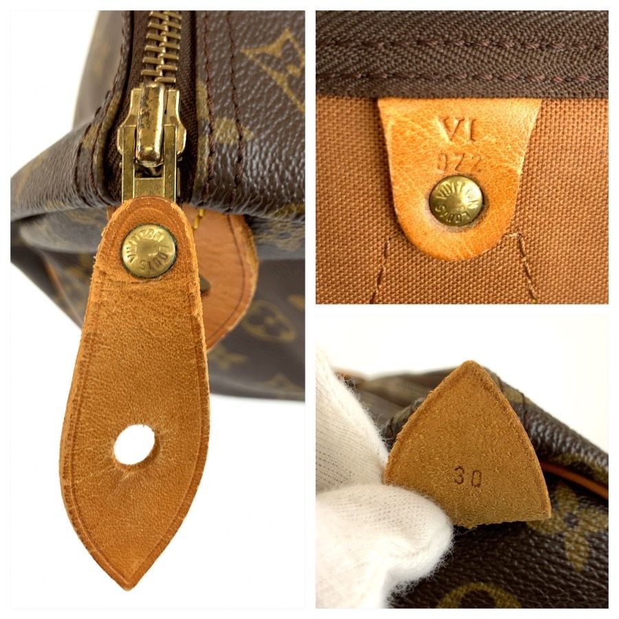 Louis Vuitton Monogram Speedy 30 Brown Leather Handbag Mini — view 4