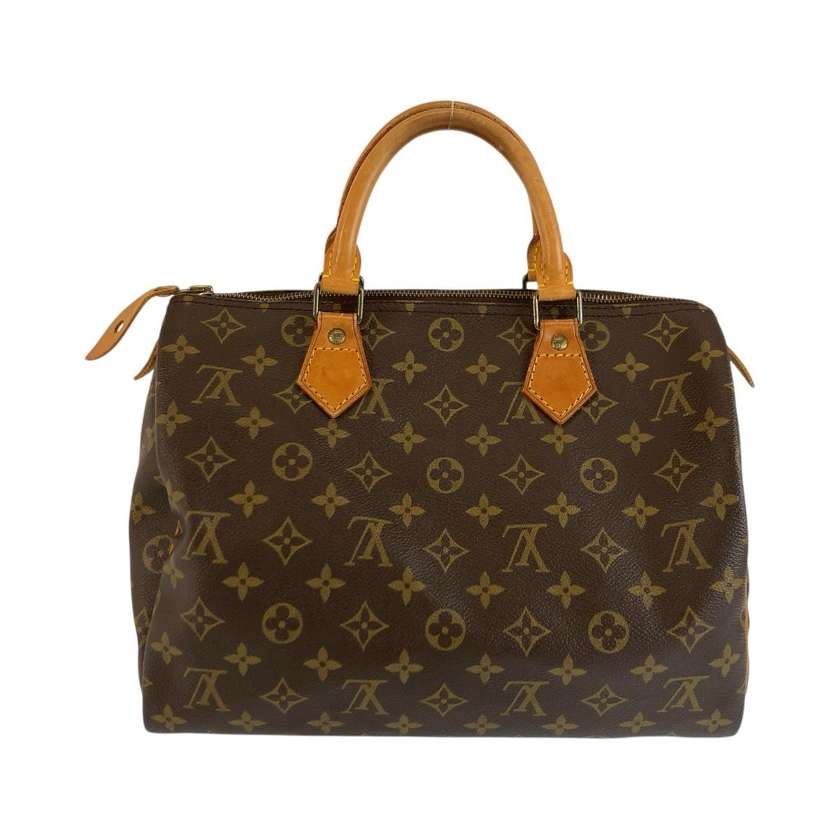 Louis Vuitton Monogram Speedy 30 Brown Leather Handbag Mini — view 2