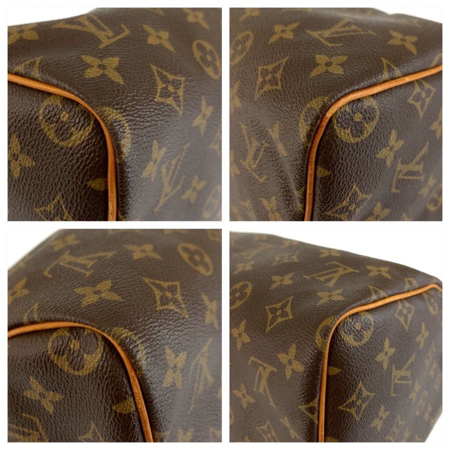 Louis Vuitton Monogram Speedy 30 Brown Leather Handbag Mini — view 3