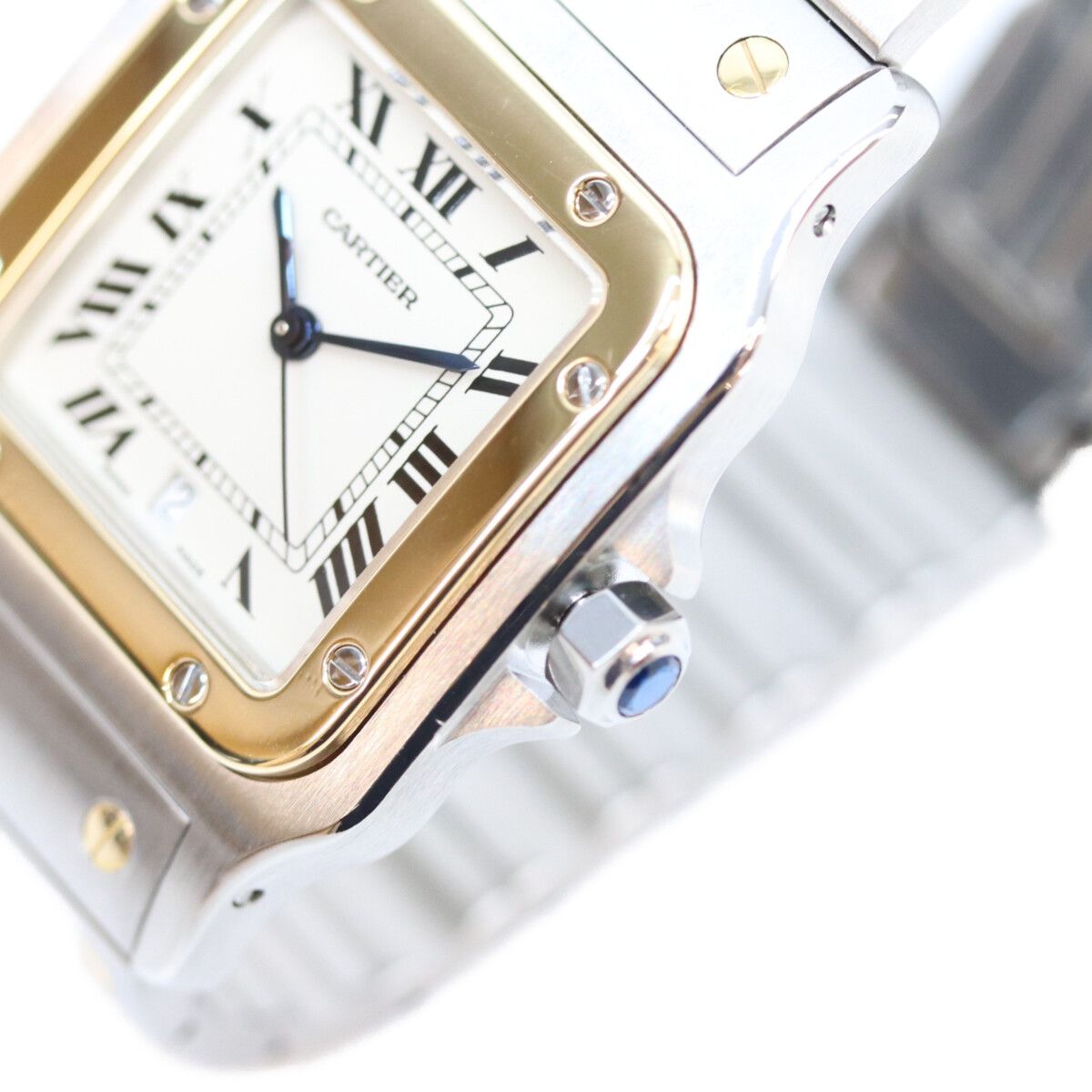 Cartier Santos Galbee LM Ivory Dial Date SS Watch — view 6