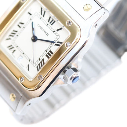 Cartier Santos Galbee LM Ivory Dial Date SS Watch — view 6