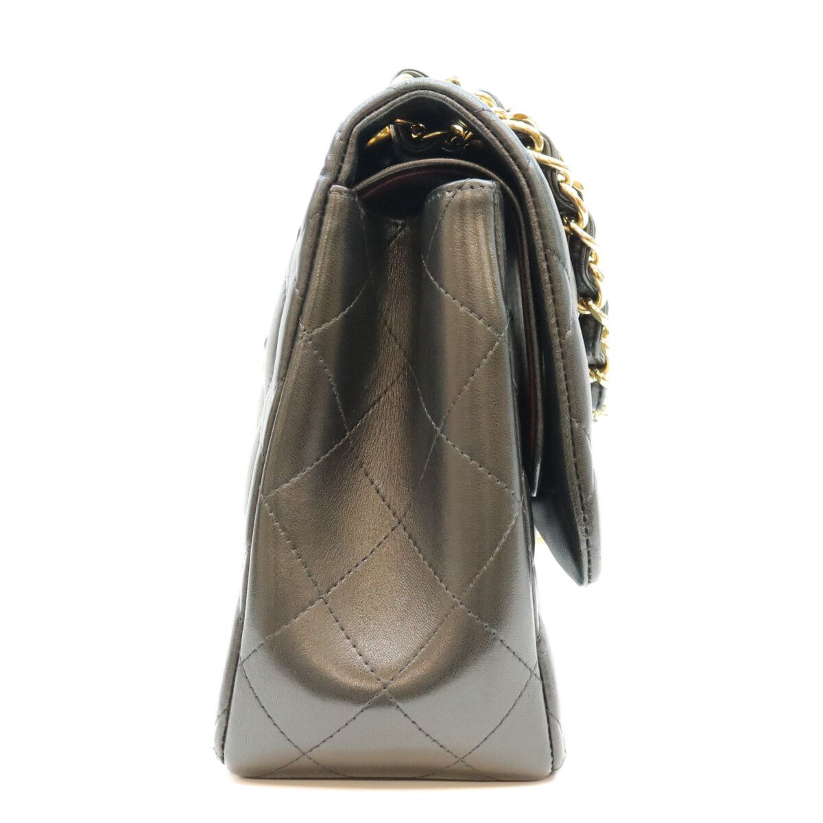 Chanel Black Lambskin Double Flap Maxi Quilted 30 Shoulder Bag — view 4