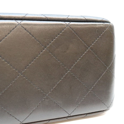 Chanel Black Lambskin Double Flap Maxi Quilted 30 Shoulder Bag — view 6