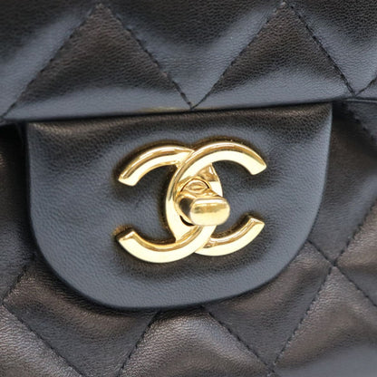 Chanel Black Lambskin Double Flap Maxi Quilted 30 Shoulder Bag — view 7