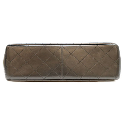 Chanel Black Lambskin Double Flap Maxi Quilted 30 Shoulder Bag — view 5