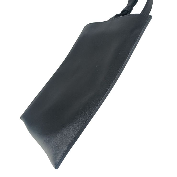 Hermes Shoulder Bag Pochien Plus Black Veau Swift Cross Silver — view 2