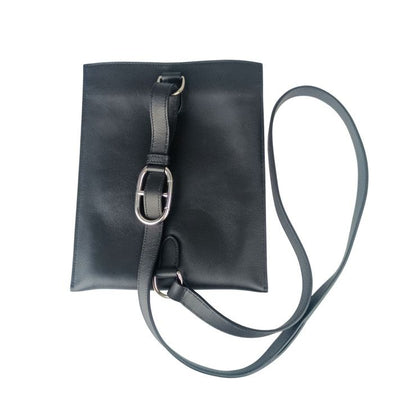 Hermes Shoulder Bag Pochien Plus Black Veau Swift Cross Silver — view 3