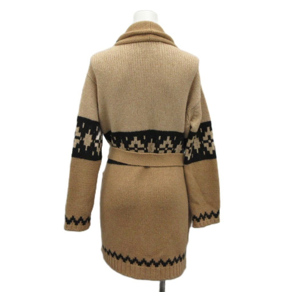 Max Mara Knit Cardigan Topper Shawl Color Long Sleeve Ortega Pattern Ribbon — view 3