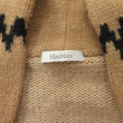 Max Mara Knit Cardigan Topper Shawl Color Long Sleeve Ortega Pattern Ribbon — view 4