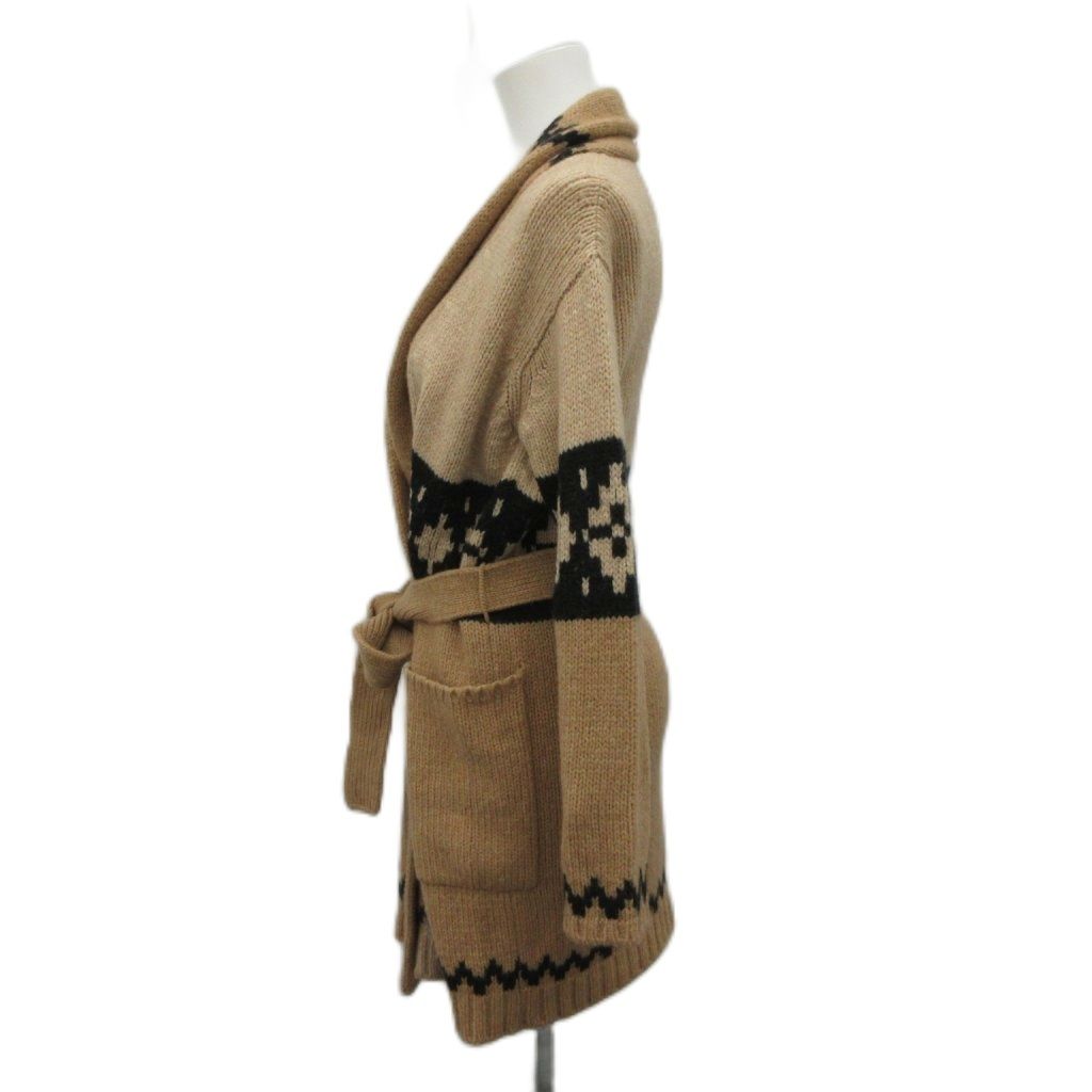 Max Mara Knit Cardigan Topper Shawl Color Long Sleeve Ortega Pattern Ribbon — view 2