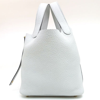 Hermes Picotin Lock PM 18 Light Blue Taurillon Clemence GD Handbag Bag — view 2