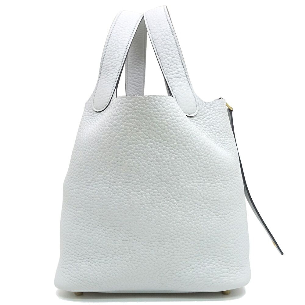 Hermes Picotin Lock PM 18 Light Blue Taurillon Clemence GD Handbag Bag