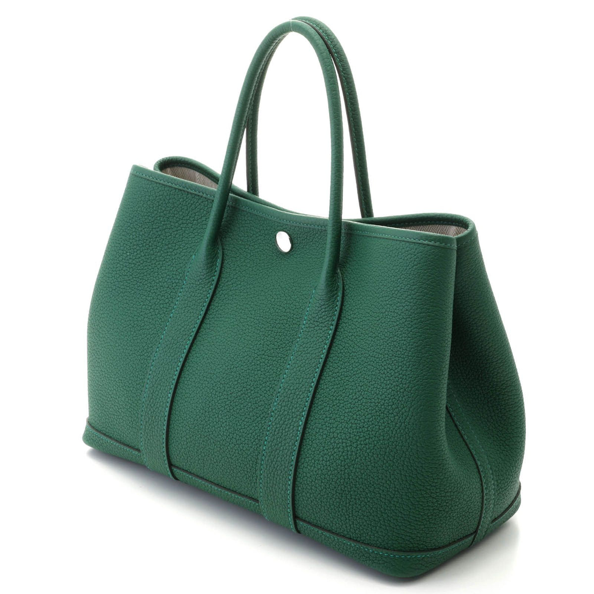 Hermes Garden Party TPM Vert Moyane Silver Tote Negonda Green — view 2