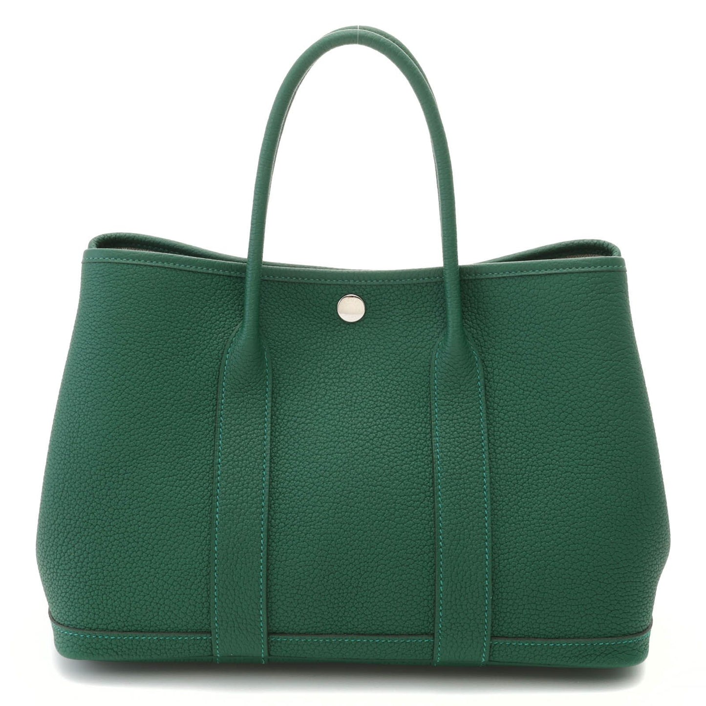 Hermes Garden Party TPM Vert Moyane Silver Tote Negonda Green