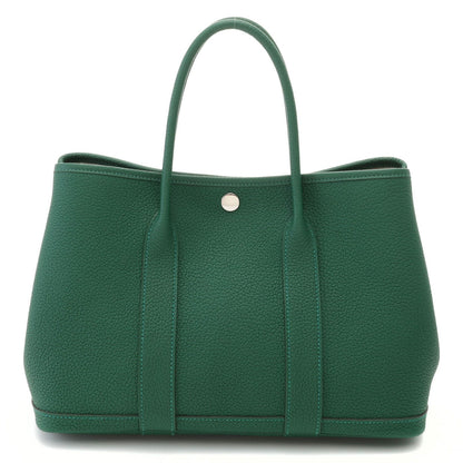 Hermes Garden Party TPM Vert Moyane Silver Tote Negonda Green