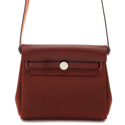 Hermes Herbag Zip 20 Rouge Ash Silver Shoulder Bag Vache Hunter