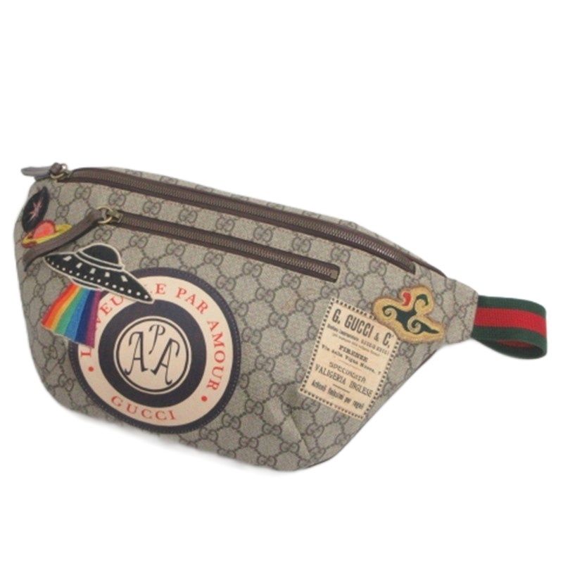 Gucci Courier GG Supreme Belt Bag Shoulder Beige