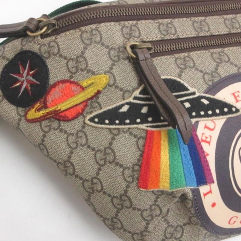 Gucci Courier GG Supreme Belt Bag Shoulder Beige — view 5