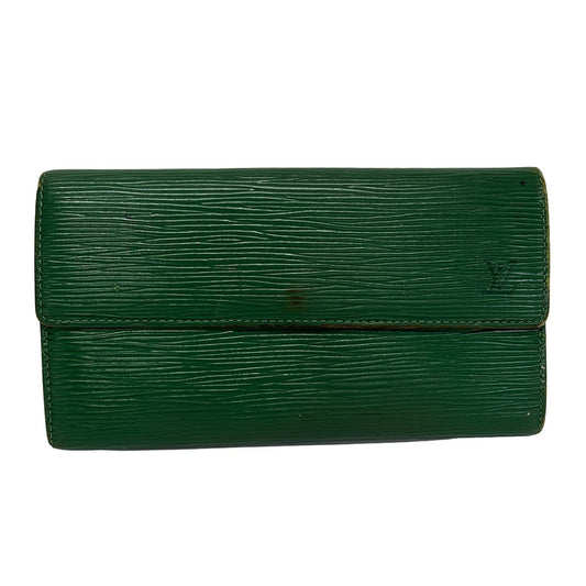 Louis Vuitton Wallet Epi Pochette Porte Monnaie Credit Borneo Green Leather