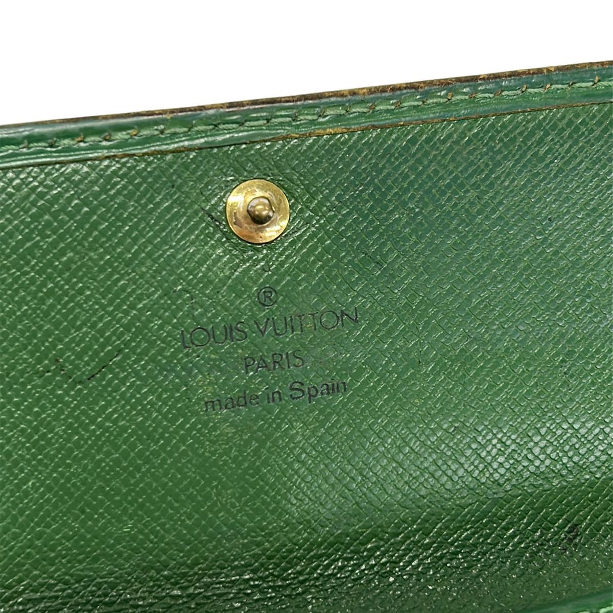 Louis Vuitton Wallet Epi Pochette Porte Monnaie Credit Borneo Green Leather — view 6