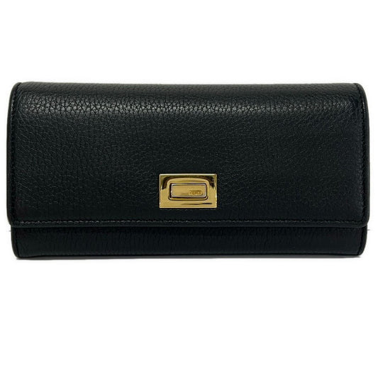 Fendi Wallet Peekaboo Black Leather