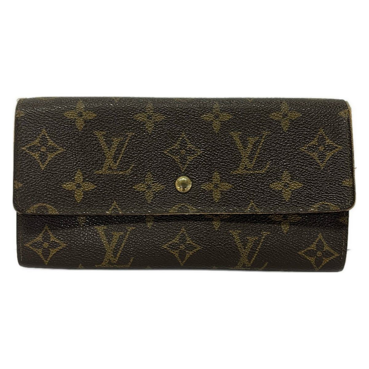 Louis Vuitton Wallet Monogram Pochette Porte Monnaie Credit Leather Coin Purse