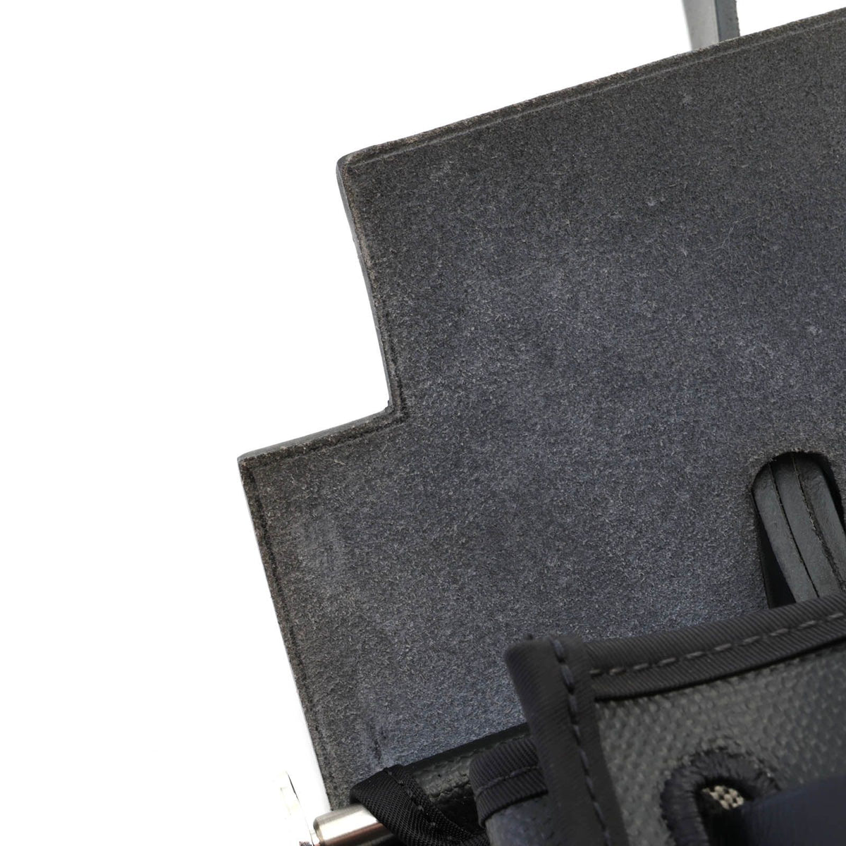 Hermes Herbag Zip PM Gray Black Silver Shoulder Bag Toile H Berlin Veau — view 8