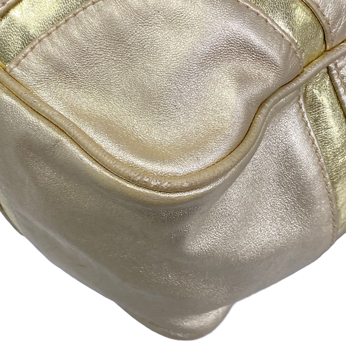 Loewe Tote Bag Duo Eyes Gold Drawstring Leather — view 6