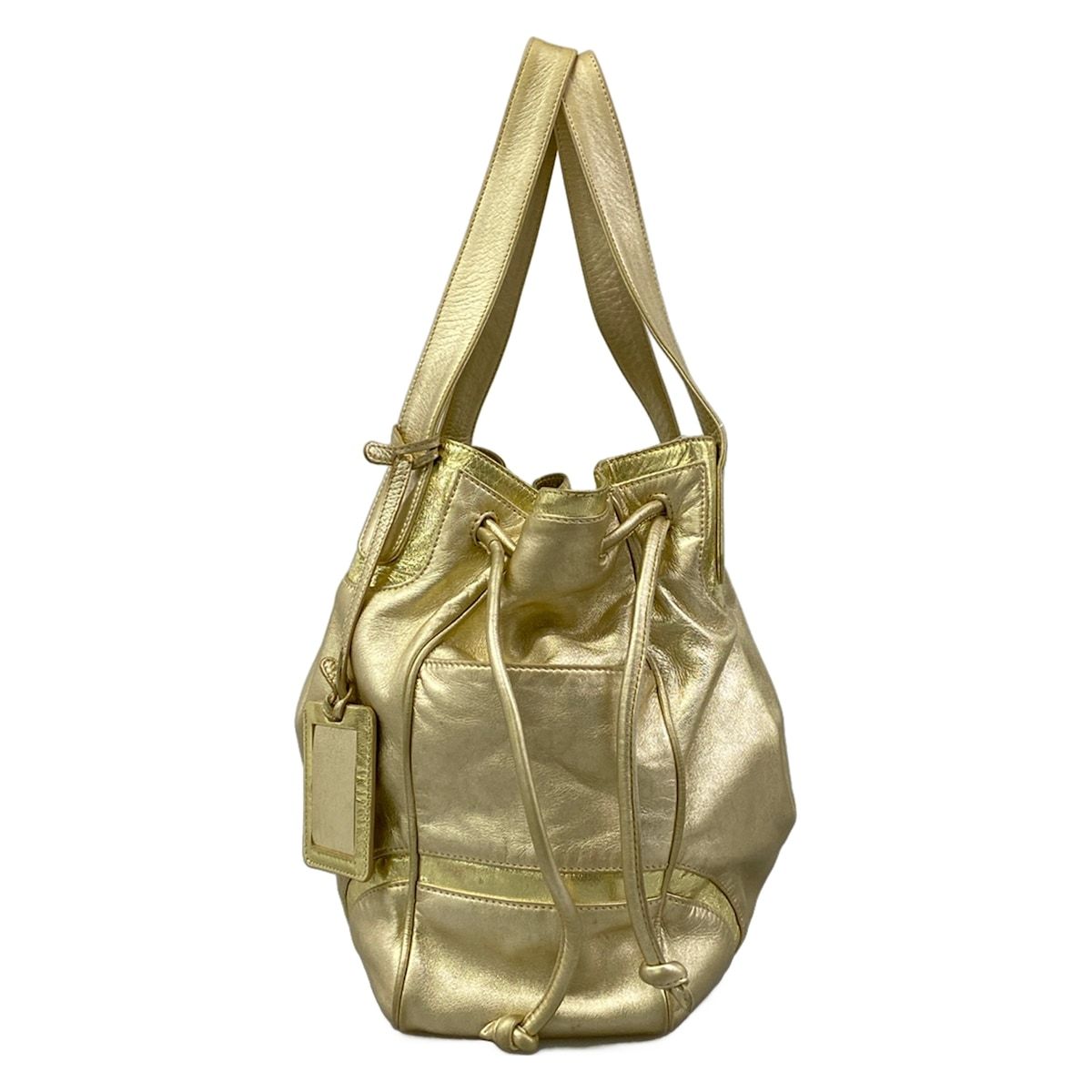 Loewe Tote Bag Duo Eyes Gold Drawstring Leather — view 4