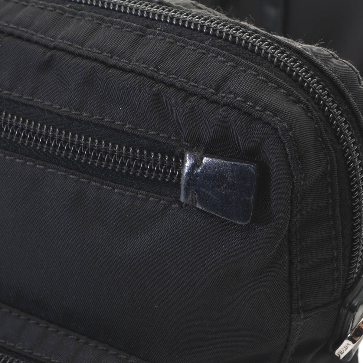 Prada Waist Bag Black Nylon Leather — view 8